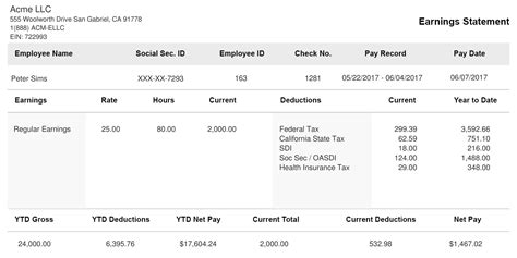 lear salary|lear pay stub.